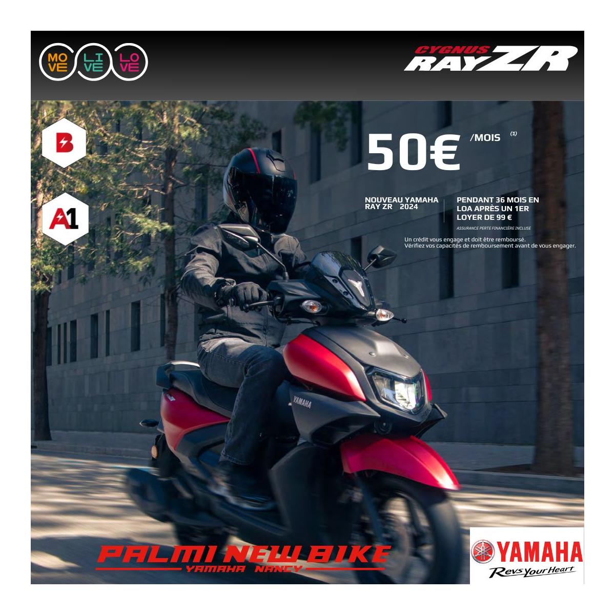 50€ par mois pour le nouveau Yamaha RayZr 125